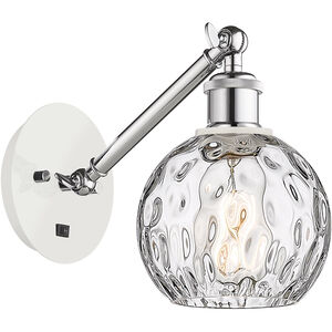 Ballston Athens Water Glass 1 Light 6 inch White and Polished Chrome Sconce Wall Light