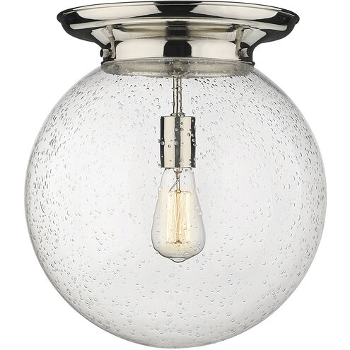 Beacon 1 Light 14 inch Polished Nickel Flush Mount Ceiling Light