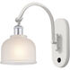 Ballston Dayton 1 Light 6 inch White and Polished Chrome Sconce Wall Light