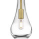 Owego 5 Light 36.88 inch Brushed Brass Linear Pendant Ceiling Light in Clear Glass