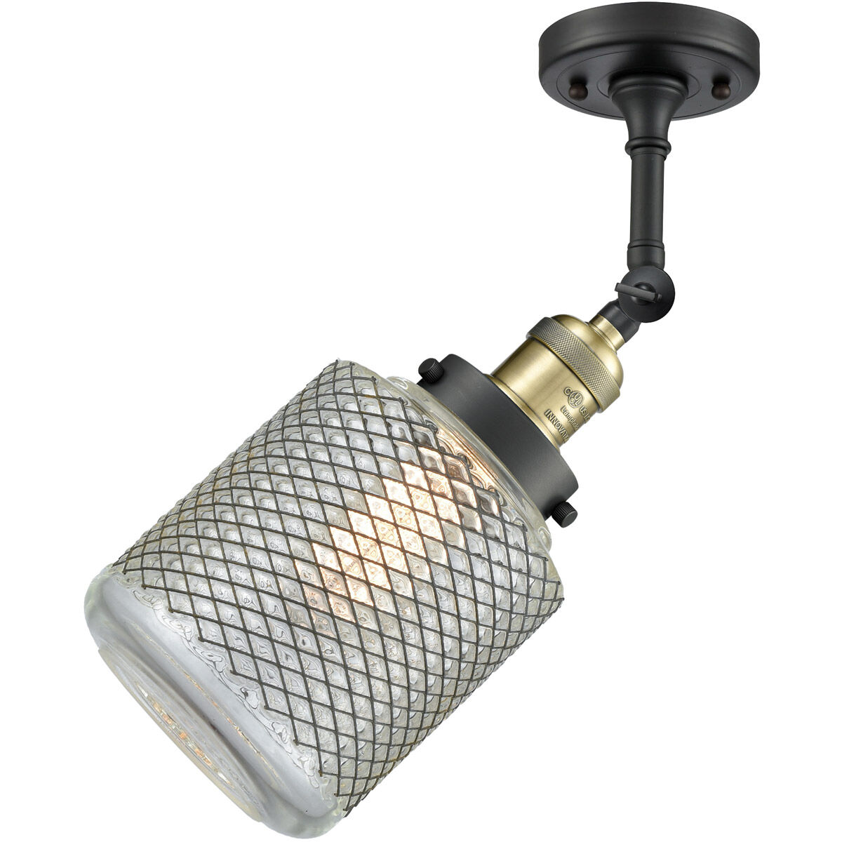 Franklin Restoration Stanton 1 Light 6 inch Black Antique Brass Sconce Wall Light, Franklin Restoration