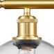 Ballston Athens 2 Light 16 inch Satin Gold Bath Vanity Light Wall Light in Clear Glass, Ballston