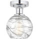 Edison Athens Deco Swirl 1 Light 6.00 inch Semi-Flush Mount