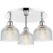 Dayton 3 Light 17.25 inch Polished Chrome Flush Mount Ceiling Light in Clear