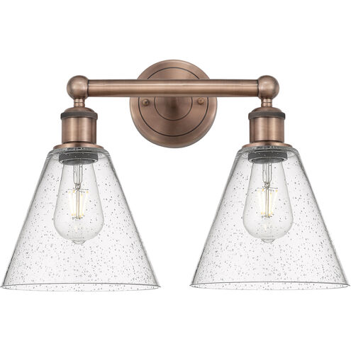 Berkshire 2 Light 17 inch Antique Copper and Seedy Bath Vanity Light Wall Light
