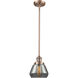 Franklin Restoration Fulton LED 7 inch Antique Copper Mini Pendant Ceiling Light in Plated Smoke, Franklin Restoration