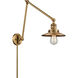 Railroad 30 inch 60.00 watt Brushed Brass Swing Arm Wall Light, Franklin Restoration