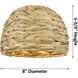 Woven Rattan Sconce Wall Light in Oil Rubbed Bronze