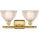 Ballston Arietta 2 Light 16 inch Satin Gold Bath Vanity Light Wall Light, Ballston