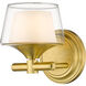 Laguna 1 Light 5.75 inch Satin Gold Bath Vanity Light Wall Light in Incandescent