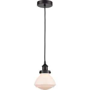 Edison Olean 1 Light 7 inch Matte Black Mini Pendant Ceiling Light