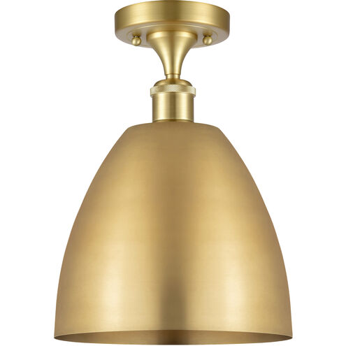 Ballston Dome LED 9 inch Satin Gold Semi-Flush Mount Ceiling Light