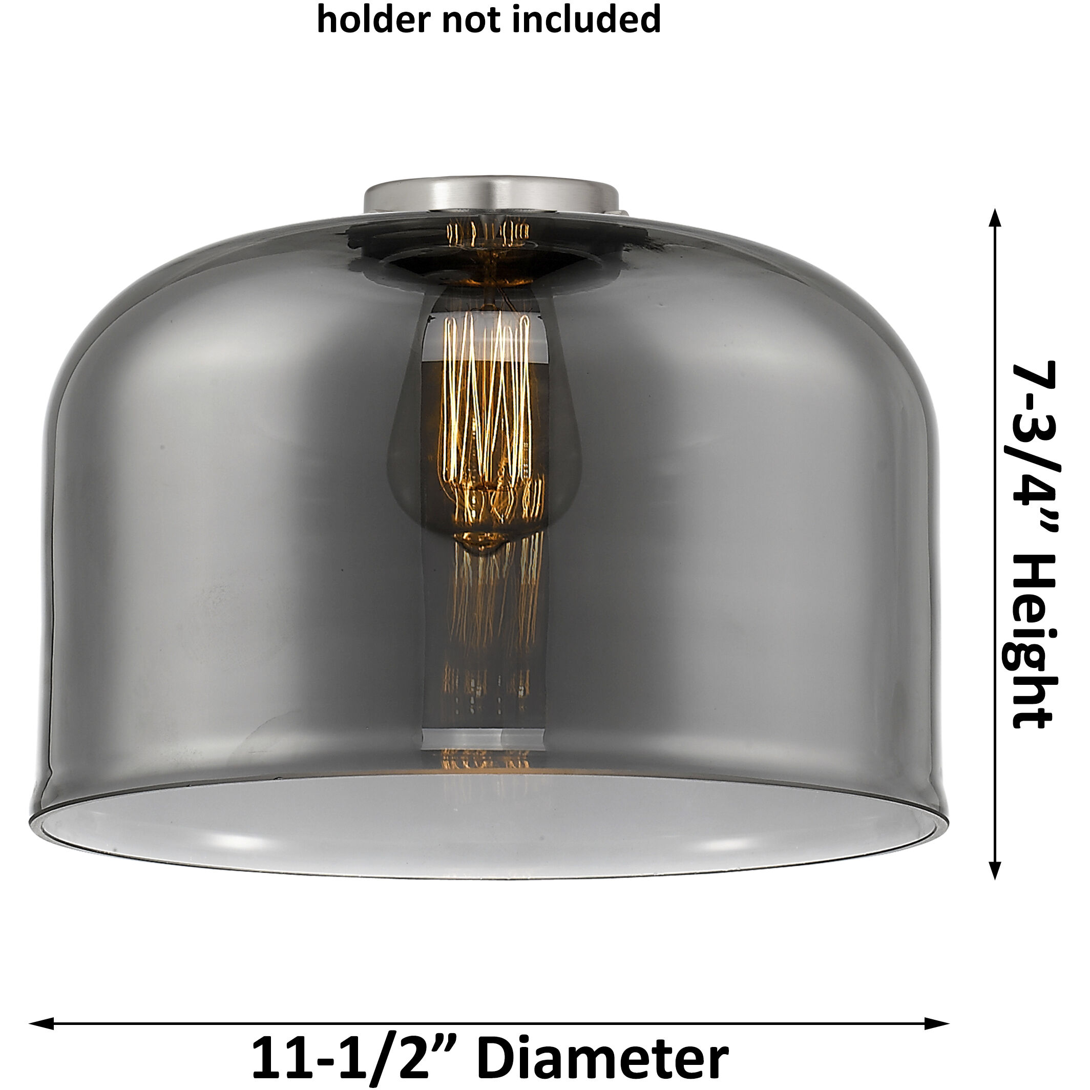 Franklin Restoration X-Large Bell Smoke Glass, Franklin Restoration