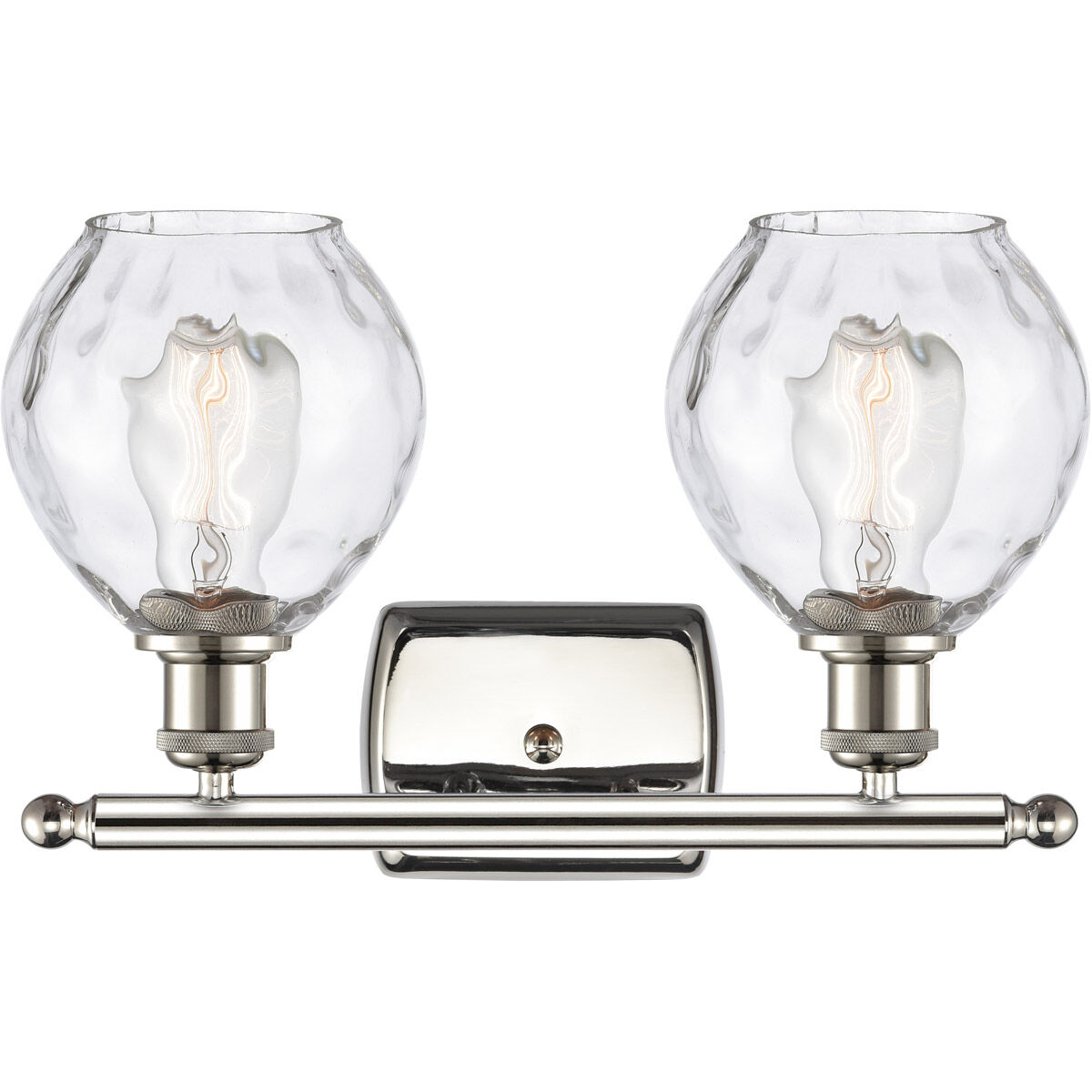 Ballston Small Waverly 2 Light 16 inch Polished Nickel Bath Vanity Light Wall Light, Ballston