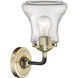 Nouveau Bellmont 1 Light 6 inch Black Antique Brass Sconce Wall Light in Clear Glass, Nouveau