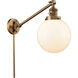 Large Beacon 21 inch 60.00 watt Brushed Brass Swing Arm Wall Light, Franklin Restoration
