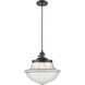 Franklin Restoration Oxford LED 11.75 inch Oil Rubbed Bronze Mini Pendant Ceiling Light in Clear