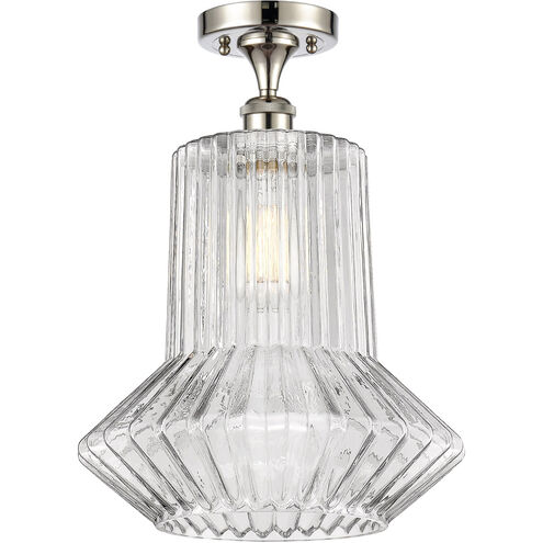 Ballston Springwater 1 Light 12 inch Polished Nickel Semi-Flush Mount Ceiling Light, Ballston