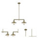 Franklin Restoration Railroad LED 21 inch Antique Brass Chandelier Ceiling Light, Franklin Restoration