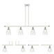 Ballston Ellery LED 48 inch White and Polished Chrome Island Light Ceiling Light in Seedy Glass, Ballston