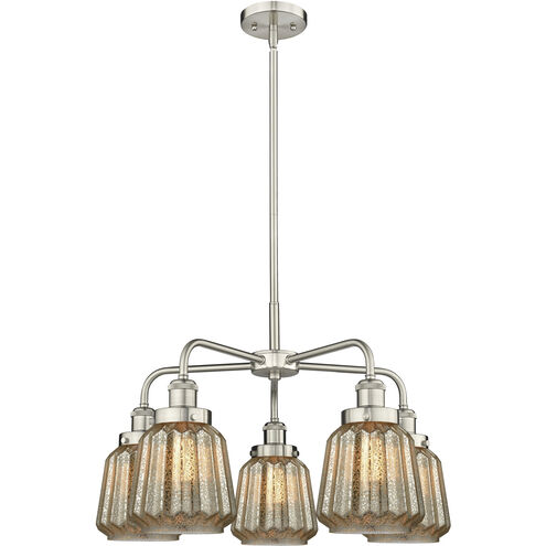Chatham 5 Light 24.5 inch Satin Nickel Chandelier Ceiling Light