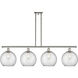 Ballston Large Farmhouse Chicken Wire LED 48 inch Polished Nickel Island Light Ceiling Light, Ballston