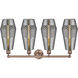 Windham 4 Light 34 inch Antique Copper Bath Vanity Light Wall Light