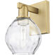 Arcadia Waverly Armed Sconce Wall Light in Brushed Brass