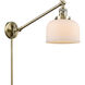 Large Bell 21 inch 3.50 watt Antique Brass Swing Arm Wall Light, Franklin Restoration