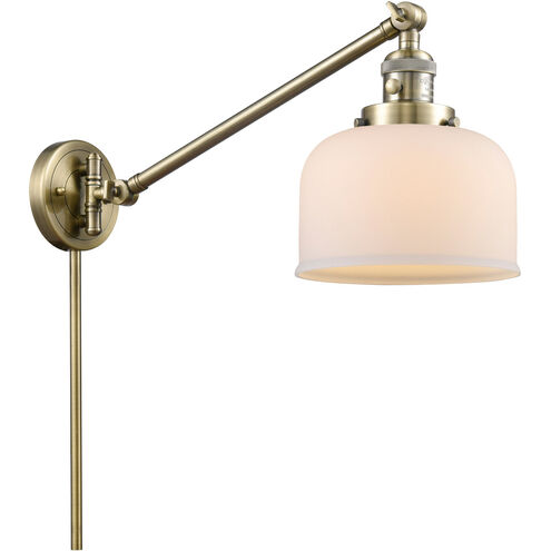 Large Bell 21 inch 3.50 watt Antique Brass Swing Arm Wall Light, Franklin Restoration