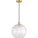 Edison Athens Water Glass 1 Light 12 inch Satin Gold Mini Pendant Ceiling Light