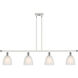 Ballston Castile LED 48 inch White and Polished Chrome Island Light Ceiling Light in White Glass, Ballston