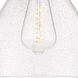 Ballston Dome LED 12 inch White and Polished Chrome Mini Pendant Ceiling Light in Seedy Glass