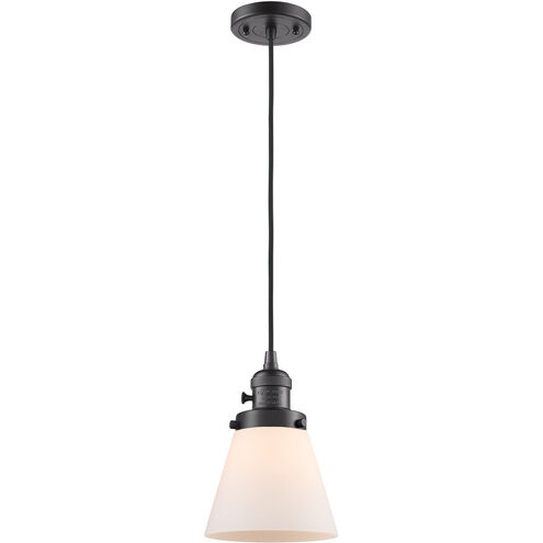 Franklin Restoration Cone LED 6 inch Oil Rubbed Bronze Mini Pendant Ceiling Light