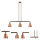 Franklin Restoration Addison 3 Light 38 inch Antique Copper Island Light Ceiling Light, Franklin Restoration