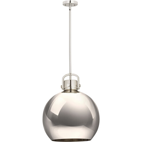 Newton Sphere 1 Light 16 inch Polished Nickel Pendant Ceiling Light