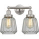 Chatham 2 Light 15.5 inch Brushed Satin Nickel Bath Vanity Light Wall Light