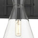 Auralume Colden LED 24 inch Matte Black and Clear Bath Vanity Light Wall Light