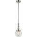 Franklin Restoration Beacon 1 Light 6 inch Polished Nickel Mini Pendant Ceiling Light in Incandescent, Clear, Franklin Restoration
