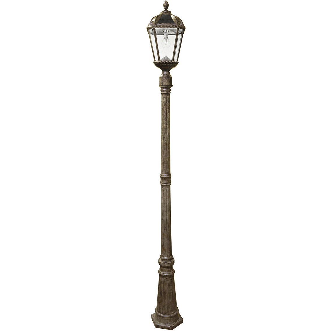 Royal LED 87 inch Weathered Bronze Lamp Post Set, Solar