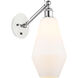 Ballston Cindyrella 1 Light 7 inch White and Polished Chrome Sconce Wall Light