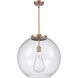Ballston Athens 1 Light 17.75 inch Antique Copper Pendant Ceiling Light in Incandescent, Seedy