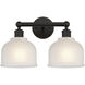 Edison Dayton 2 Light 15 inch Oil Rubbed Bronze Bath Vanity Light Wall Light in White