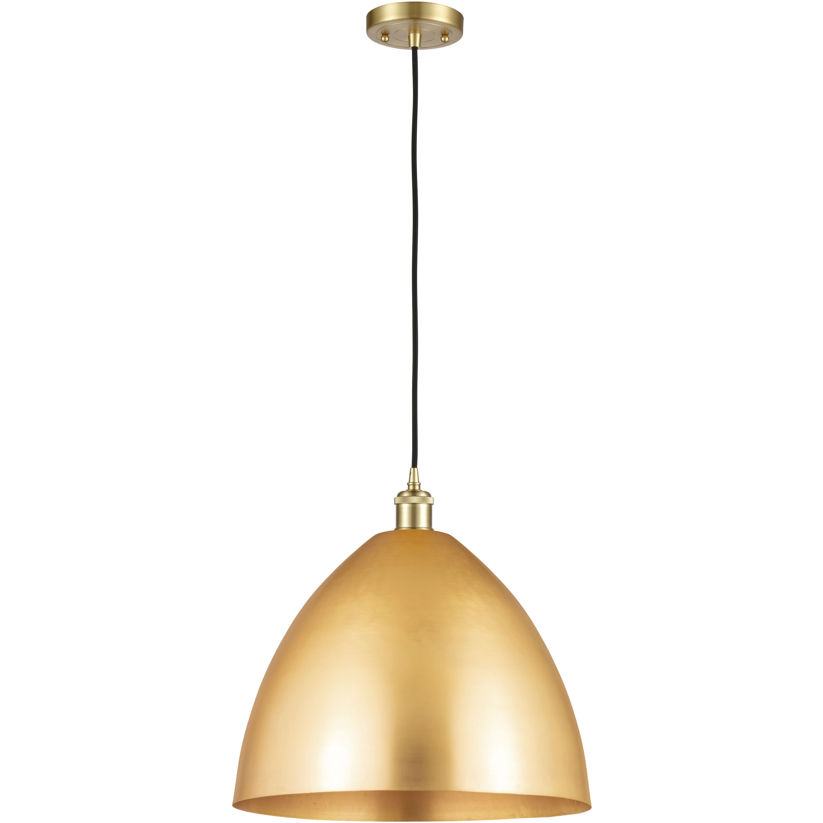 Ballston Dome LED 16 inch Satin Gold Mini Pendant Ceiling Light