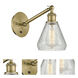 Ballston Conesus LED 6 inch Antique Brass Sconce Wall Light