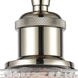 Ballston Niagra 1 Light 7 inch Polished Nickel Semi-Flush Mount Ceiling Light, Ballston