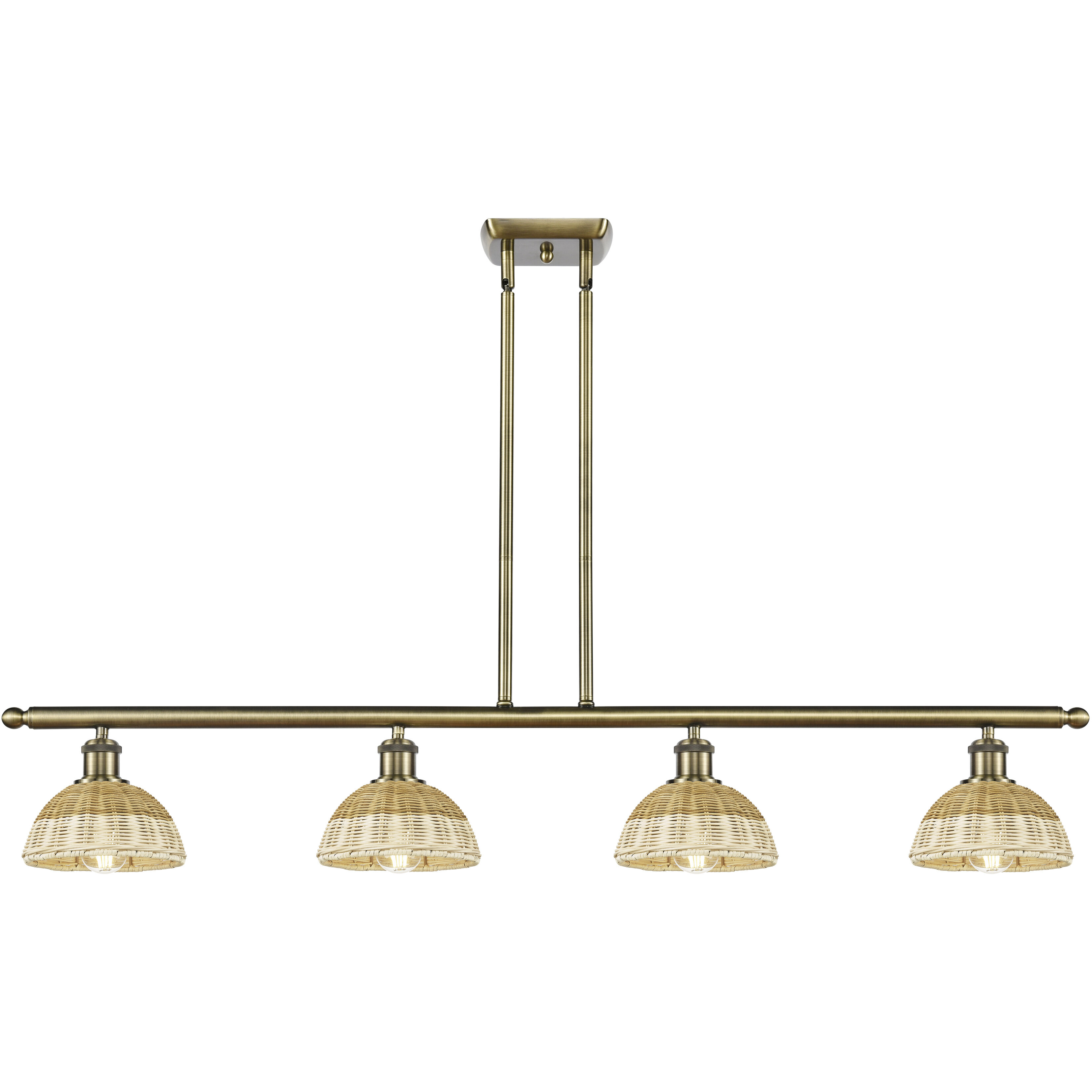 Ballston Bristol Natural II Island Light Ceiling Light in Antique Brass