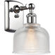 Ballston Dayton LED 6 inch Polished Chrome Sconce Wall Light in Clear Glass, Ballston