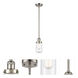 Franklin Restoration Dover 1 Light 5 inch Brushed Satin Nickel Mini Pendant Ceiling Light in Seedy Glass, Franklin Restoration