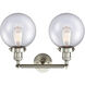 Franklin Restoration Large Beacon LED 19 inch Brushed Satin Nickel Bath Vanity Light Wall Light in Seedy Glass, Franklin Restoration